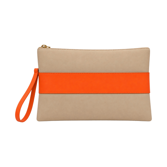 Prism Clutch — Orange Stripe