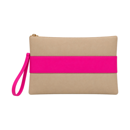 Prism Clutch — Pink Stripe